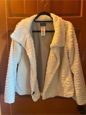 Patagonia White Teddy Zip Up Jacket